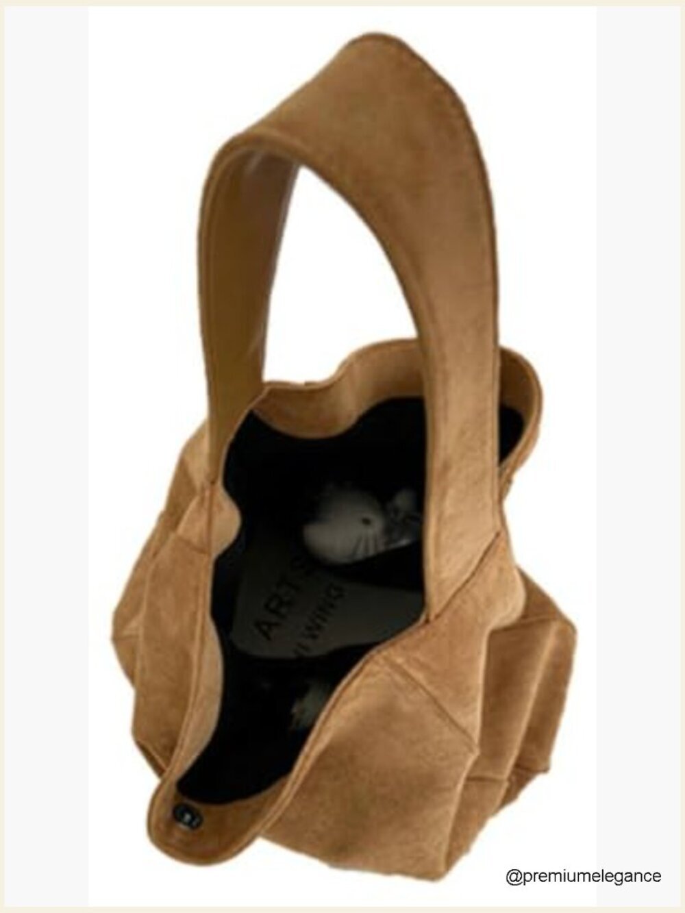 Suede Hobo Tote Bag Shoulder Bag Large Capacity Magnetic Closure - Picture 4 of 7
